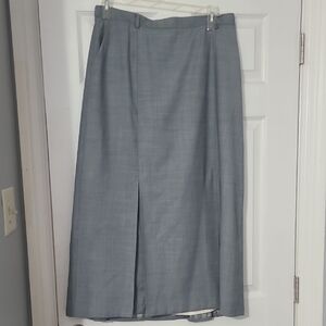 Austin Reed Light Gray Midi Skirt with Front Slit